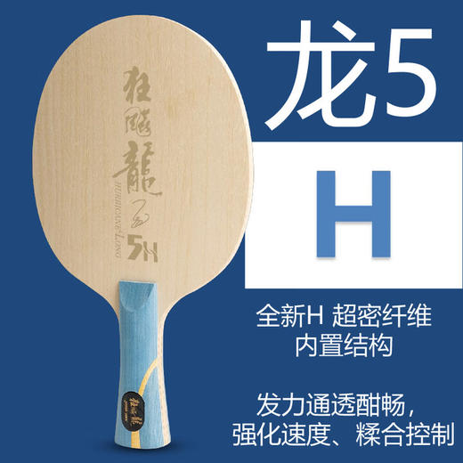 DHS红双喜狂飙龙5H 龙五乒乓球拍底板马龙用进攻型5木2芳碳结构狂飚龙5H 商品图1