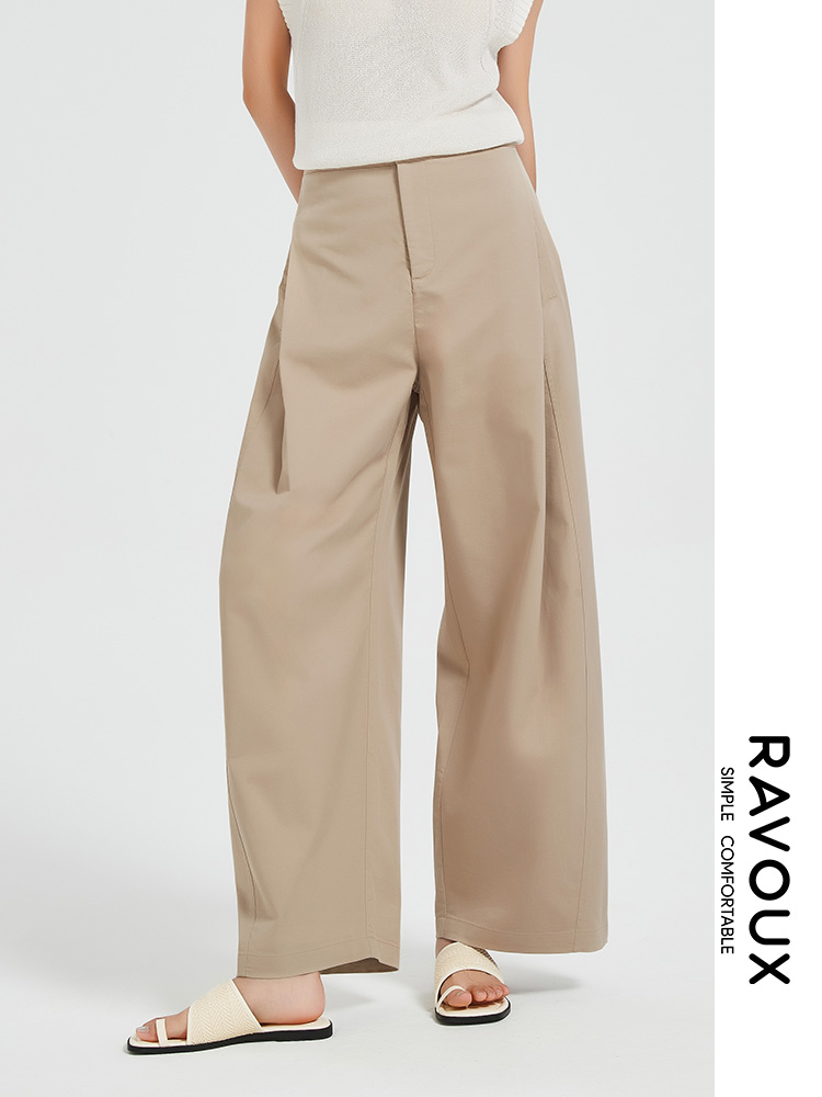 272169927侧打褶长裤