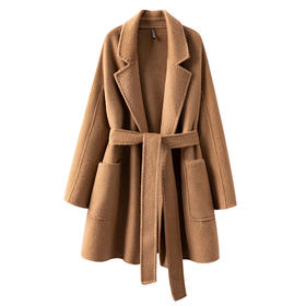 S·Y·C【Max家经典浴袍款】老粉疯狂要骆驼 绒大衣外套女LTR240224