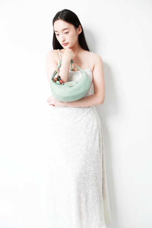 月牙包+饺子包，串珠仙女包包。头层牛皮法式腋下单肩包女C062388 商品图14