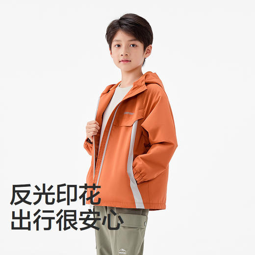 森马儿童外套2025秋季新款防风三防舒服衣加绒连帽上衣男童户外风 商品图3