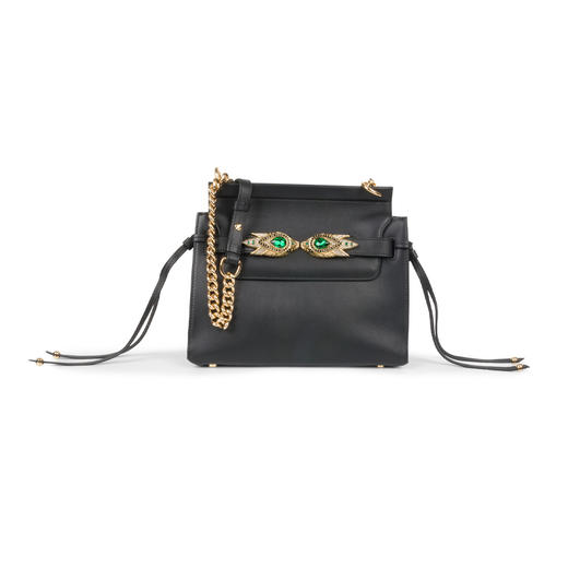 8051121109013 roberto cavalli 女士纯色皮革单肩包 商品图0