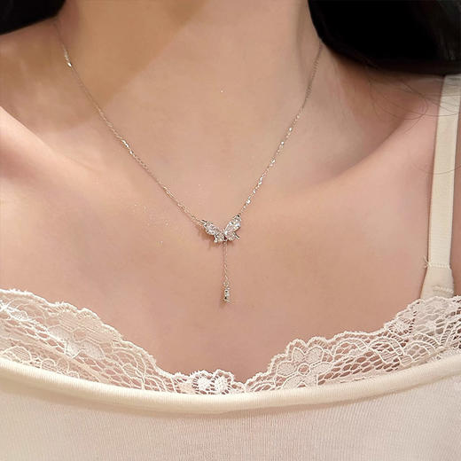 流苏蝴蝶结锁骨项链纪念日百货162297775 商品图2