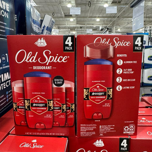 打折了📣美国🇺🇸直邮特价只要198元4支！直邮包税！🔥Old Spice老帆船欧仕派止汗膏止汗香体膏套装 85g*4！🔆止汗和除臭性能炒鸡好，可以持续一整天！ 商品图3