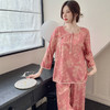TZW-新中式国风高级感薄款竹林鸟冰雪丝睡衣女家居服套装 商品缩略图2