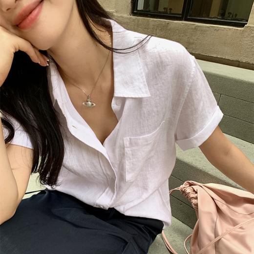 DANMO旦茉 南法假日棉麻衬衫 商品图2