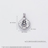 【限时8.8折】PT950 【国际铂金协会】铂金镂空福禄圆满可转动金珠双面鱼鳞葫芦菱形方牌吊坠（不含链）(BDZ00300)预售产品下单后不退款不退货不换货不补差价) 商品缩略图3