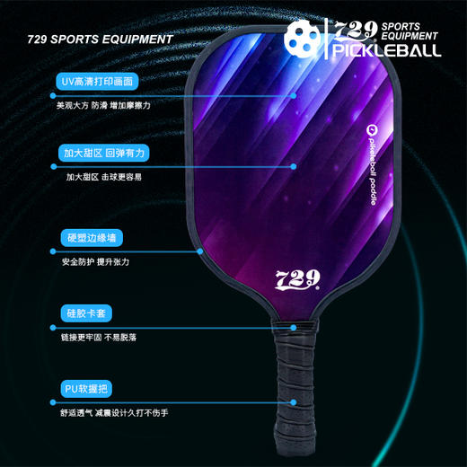 [2拍送4球] 友谊729 匹克球609型五层杨木底板耐打耐磨专业匹克球拍大童成人室内外通用套装 商品图1