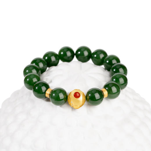 好运连珠 天然碧玉手串 商品图2