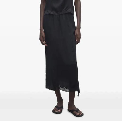 优雅半裙！row蕾丝半裙  不规则裙摆设计  有口袋 蕾丝拼接半裙 商品图0