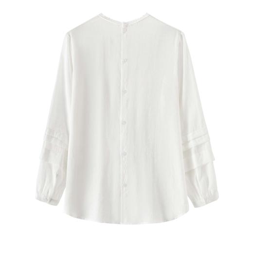 「K」洛诗琳50633法式蕾丝衬衫2025夏季蕾丝刺绣镂空上衣10403 商品图3