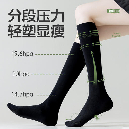 心选丨拾袜记压力小腿袜 | 不管是韩剧女主还是日杂风清新少女，都能营造网感穿搭 | 纯色·超薄无骨中筒袜&小腿袜 商品图2