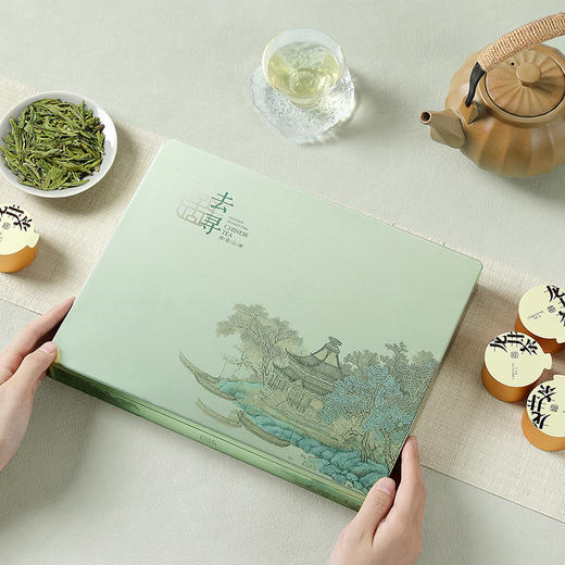 【龙隐江南茶礼】去寻微信会员专享 2025新茶  明前特级  龙井绿茶 小罐装 净含量80g 商品图4