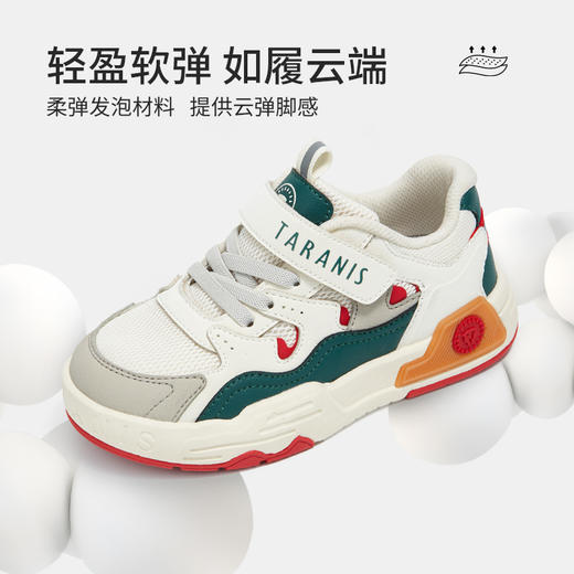 泰兰尼斯秋季新款儿童板鞋男童轻便软底运动鞋低帮户外经典休闲鞋  T02X5C6882 商品图2