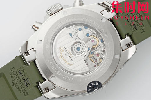 AF浪琴康卡斯计时系列 康卡斯悦动计时 男士腕表 胶带款 表径42mm 商品图5