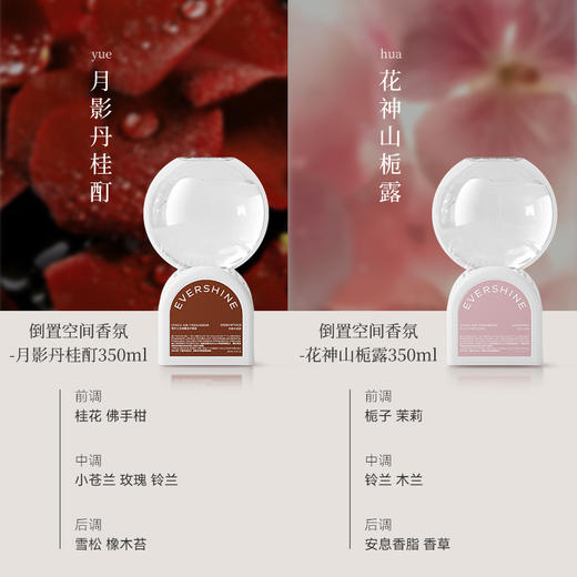 EVERSHINE倒置空间香氛# 专利倒置扩香，60天持久留香，5分钟除臭，98%异味去除率~ 99%除菌率【G】 商品图4