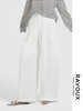 272169923前片打褶白色阔腿裤 商品缩略图0