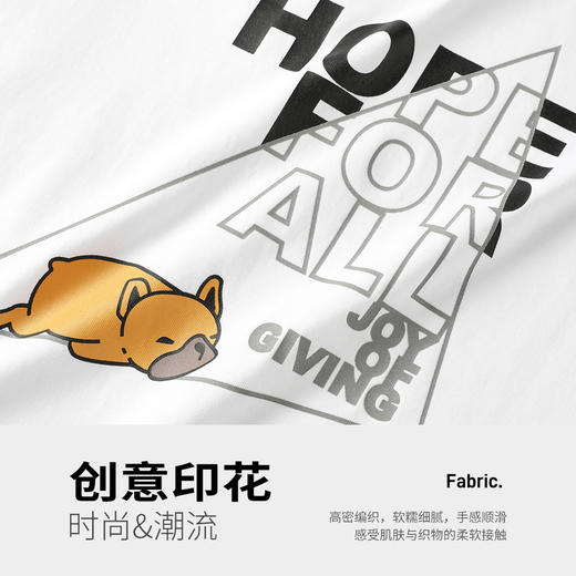 GXG男装【爬行小熊】25夏季时尚卡通动漫男女同款圆领纯棉短袖t恤K&C 商品图4