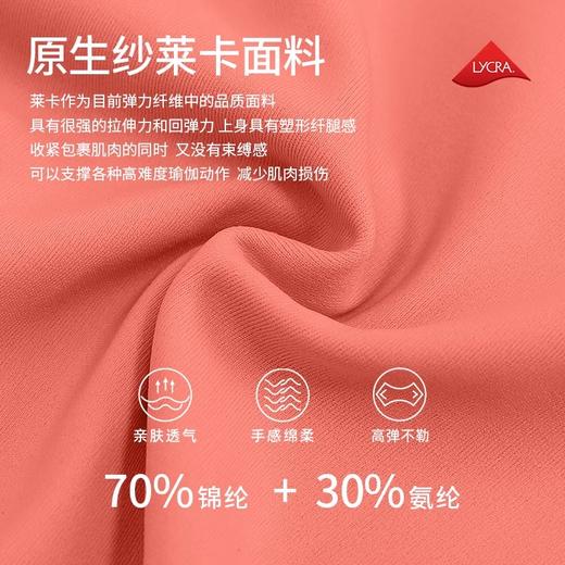 跃牌【欲动春风】系列 莱卡瑜伽裤女抑菌防晒高腰收腹健身跑步裤紧身提臀运动长裤42310 商品图2