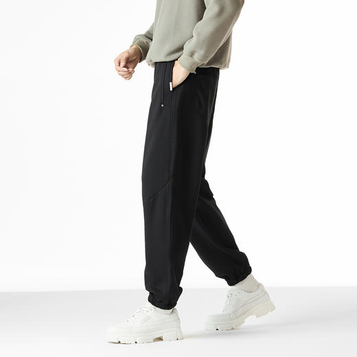 gxgjeans25春款男士休闲裤抽绳系带纯色休闲百搭束脚裤运动户外休闲卫裤K&C 商品图2