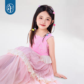 年衣童装吊带连衣裙25夏季新款民族无袖网纱A字布朗阿娅连衣裙