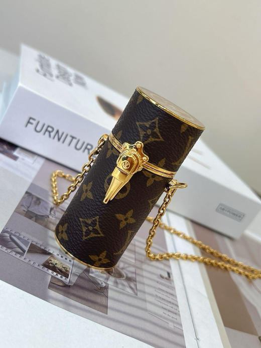 LV 老花 金扣 口红包 商品图0