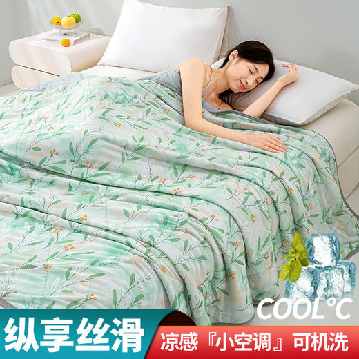 夏凉被A类母婴级凉感丝夏被可机洗冰冰薄空调被夏季被子  商品图2