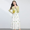 【专属特价】熙世界法式植物碎花吊带连衣裙女2025夏季新款收腰海边度假长裙子 商品缩略图4