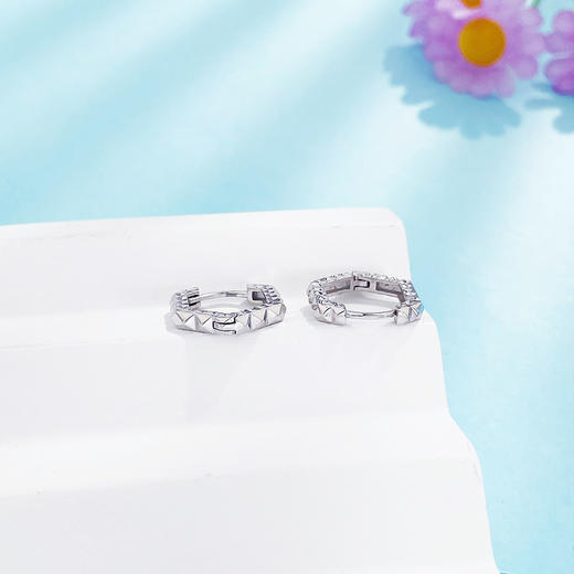 【限时8.8折】【线上铂金馆】PT950 【国际铂金协会 精品】铂金空心六边形耳饰耳圈(ACPTES00010)预售产品下单后不退款不退货不换货不补差价) 商品图1