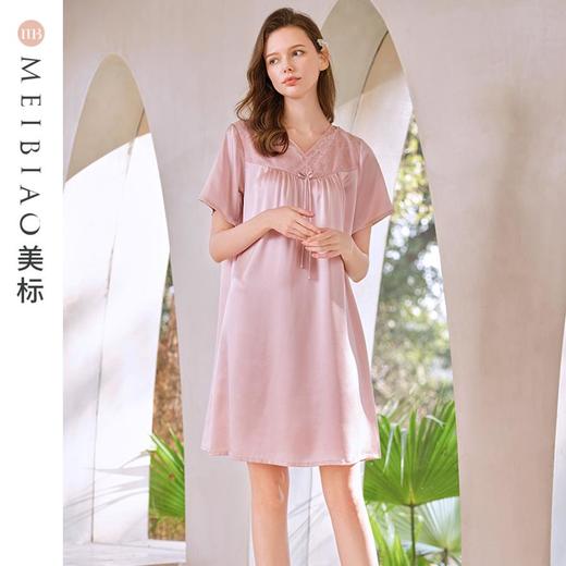 3楼 美标100%桑蚕丝睡裙睡衣女丝绸家居服230280 商品图1