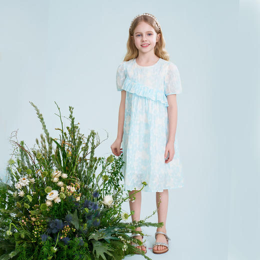 mettekids儿童连衣裙2025夏季新款女童洋气甜美碎花裙纯棉A版裙子 商品图3