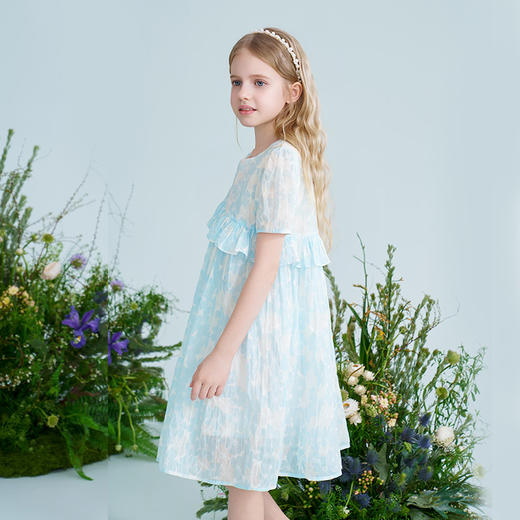 mettekids儿童连衣裙2025夏季新款女童洋气甜美碎花裙纯棉A版裙子 商品图2