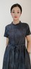 582878夏款上新 真丝仿牛仔扎染风开扣翻领连衣裙，端庄气质款，透气单层，透气不透光！ 商品缩略图2
