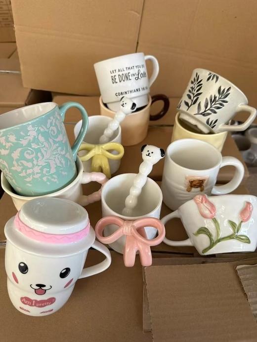 超值百款杯子盲盒19.9到手4个井上田陶瓷马克杯盲盒都是最新款带图案浮雕款品牌尾单基地直邮 商品图5