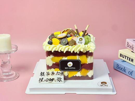 方形红丝绒裸蛋糕 商品图1