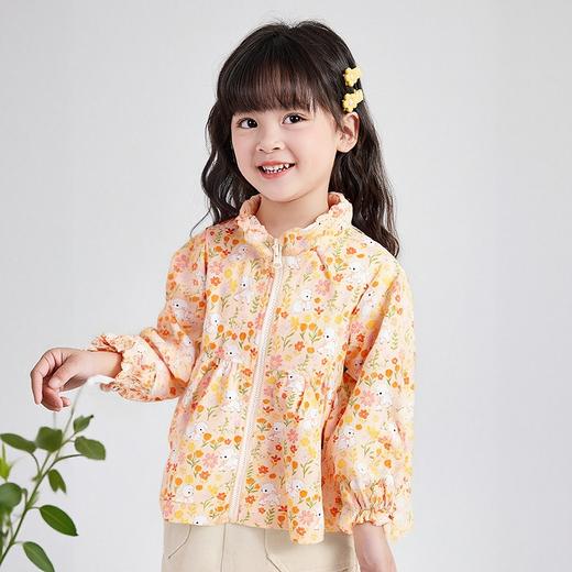 笛莎Deesha 童装女童外套2025秋新款女童木耳边小羊头绣标正反穿外套 商品图1