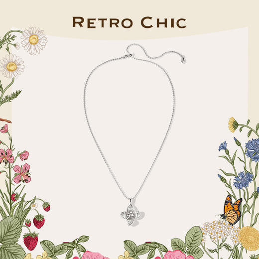 Garden of Eden 伊甸园系列 | 金/银丝四瓣花吊坠 商品图6