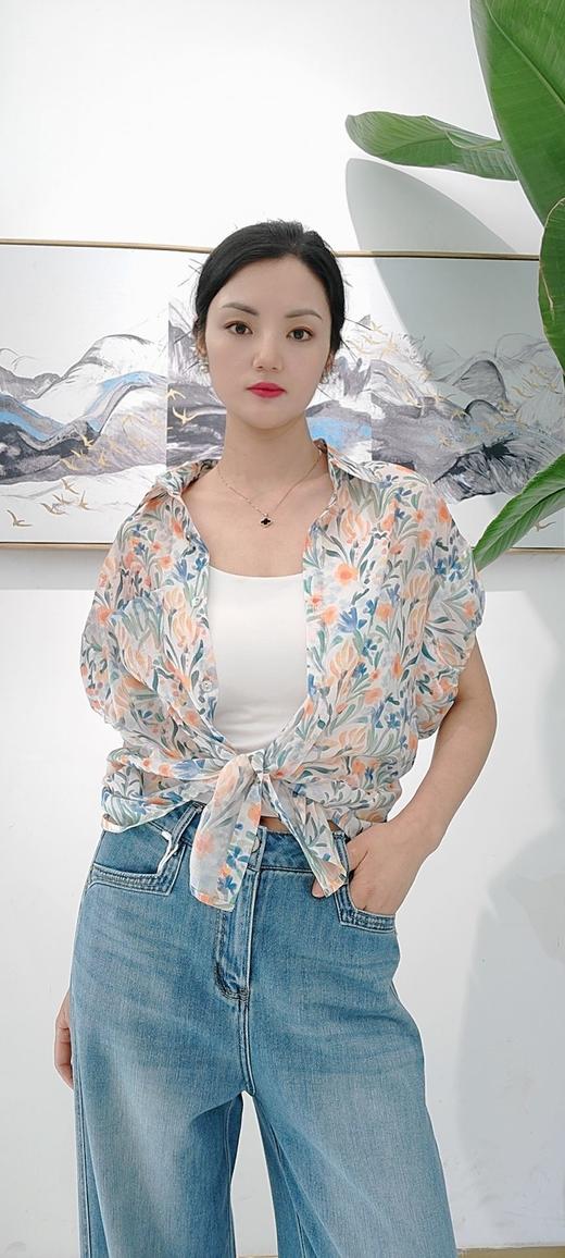 58J559韩版天丝印花短袖，均码 商品图3