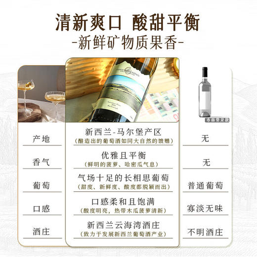 【名师酿造】新西兰原瓶进口马尔堡长相思干白葡萄酒  马尔堡长相思 13%vol 商品图6