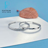 【限时8.8折】【线上铂金馆】PT950 【国际铂金协会】铂金光面菱纹大耳圈（内径约35-37mm）(BES00119-1)预售产品下单后不退款不退货不换货不补差价) 商品缩略图0