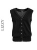 LIZZY 四季款简约通勤休闲羊绒针织马甲背心外套4757 商品缩略图4