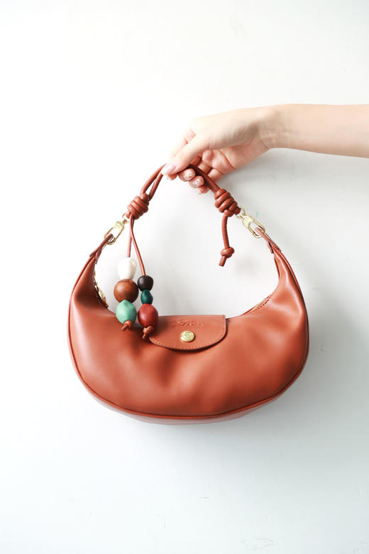 月牙包+饺子包，串珠仙女包包。头层牛皮法式腋下单肩包女C062388 商品图7