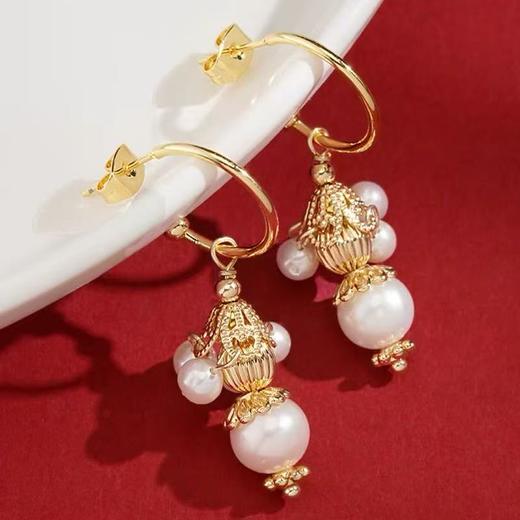 故宫 珠光璀璨珍珠耳环 商品图4