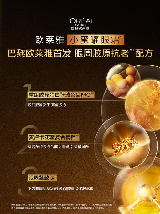 【199元会员福利】欧莱雅金致臻颜花蜜胶原眼霜20ml    商品图2