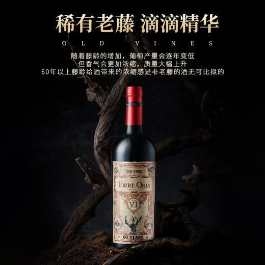 西班牙原瓶进口 奥兰古藤V1干红葡萄酒13度750ml*6 稀有60年老树葡萄 商品图2