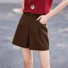【专属特价】熙世界天丝西装短裤女夏季薄款2025新款高腰显瘦休闲a字阔腿热裤 商品缩略图3