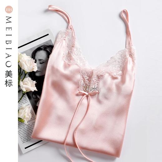 3楼 美标桑蚕丝女春夏性感吊带裙丝绸睡裙睡衣家居服240209 商品图3