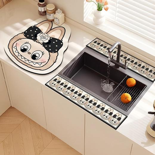 💥【垚森之家Labubu硅藻泥沥水垫】深度体验：🌸告别湿漉漉！高颜值+黑科技让厨房秒变治愈空间💖 没用它之前厨房总会☺️因为洗蔬菜水果洗碗的时候 商品图1