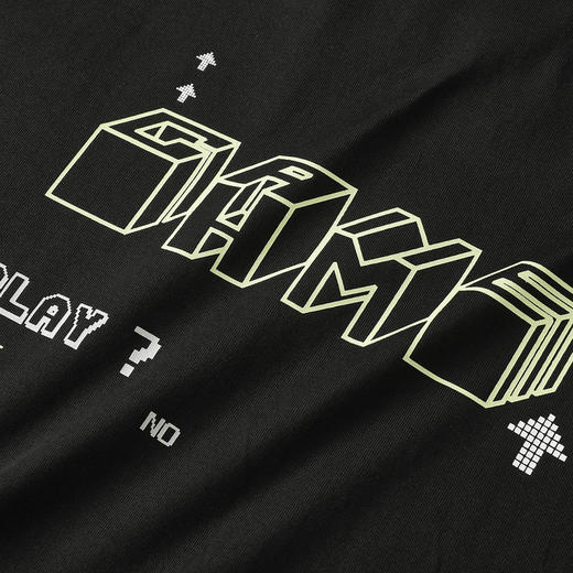 GXG男装【100%棉】25夏季简约百搭像素印花圆领休闲男式短袖T恤K&C 商品图6