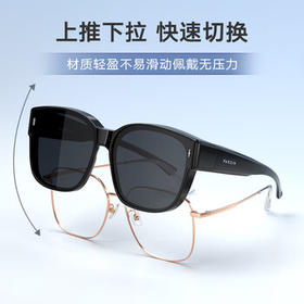 帕森（PARZIN）【可套近视眼镜】偏光太阳镜轻盈男女款防晒驾驶墨镜礼物PZ12106B
